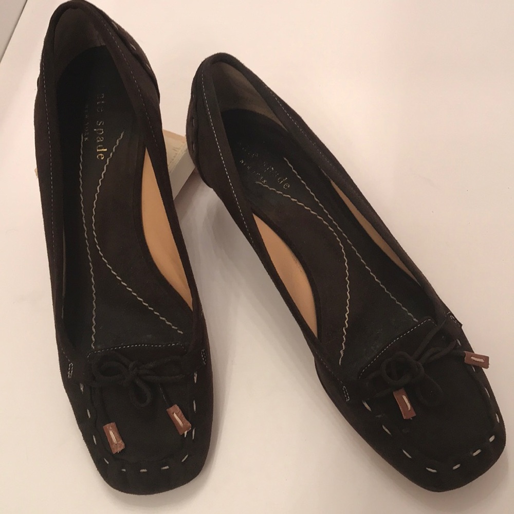 Kate Spade Chocolate Brown Kitten Heel
